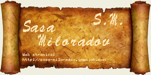 Saša Miloradov vizit kartica